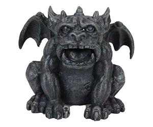 Ebros Gothic Fido The Fat Sabre Tooth Tiger Gargoyle Figurine Small Mythical Fantasy Decor Statue 3.5" Tall As Talisman of Protection Fairy Garden Accessory DIY Renaissance Or Medieval Collectible