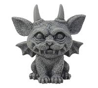 Ebros Gothic Horned Bat Cat Gargoyle Bast Figurine Small Mythical Fantasy Decor Statue 3.25" Tall As Talisman of Protection Fairy Garden Accessory DIY Renaissance Or Medieval Collectible