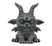 Ebros Gothic Horned Bulldog Gargoyle Agamon Figurine Small Mythical Fantasy Decor Statue 3.75" Tall As Talisman of Protection Fairy Garden Accessory DIY Renaissance Or Medieval Collectible