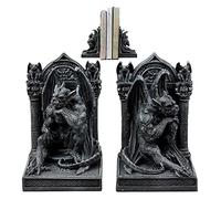 Ebros Gothic Sculptural The Thinker Gargoyle Bookends Figurine Set 16cm H Mediaeval Le Penseur Resin Sculpture