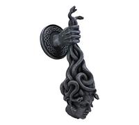 Ebros Greek Mythology Severed Head of Goddess Medusa with Snake Hairs Hanging from Perseus Hand Wall Decor Plaque Statue 12.25" Tall Cursed Gorgon Sisters Gothic Gargoyle Thought Provoking Accent