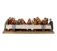 Ebros Leonardo Da Vinci The Last Supper of Jesus and Disciples Decorative Desktop Altar Figurine 12" L in Vintage Colors Religious Catholic Christian Easter Apostles Gospel Inspirational Decor Statue