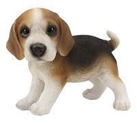 Ebros Realistic Adorable Tri Color Beagle Dog Puppy Figurine 5.75" Long Beagles Dogs Puppies Pet Memorial Collectible Decor Statue with Glass Eyes