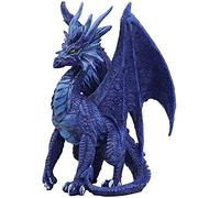 Ebros Ruth Thompson Fantasy Blue Nightfall Dragon with Majestic Horns Statue 9" Tall Land of The Dragons Collectible Home Decor Figurine Medieval Renaissance Dungeons Flying Beast Sculpture