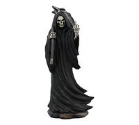 Ebros The Night Watchman Grim Reaper With Scythe Flipping Off Middle Finger Statue 8.25"Tall Gothic Skeleton Caped Assassin Figurine