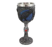 Ebros Vial Of Blood Alchemy Moonlight Raven Crow On Pentagram Beverage Drinkware Serveware With Celtic Tribal Tattoo Knotwork Mystical Harbinger Of Doom Scavenger Bird (Wine Goblet Chalice)