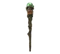 Ebros Witches Wizards and Sorcerers Realistic Fantasy Cosplay Magic Wand Decorative Magical Spells Sorcery Costume Prop Accessory Decor Collectible Figurine (Greenman with Green Orb)