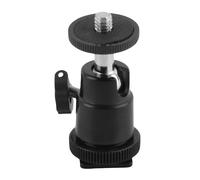 1/4 Thread Mini Ball Head Hot Shoe Mount Adapter Ring Light Adapter Camera Shoe Mount with Lock Replacement for Most Cameras, Video Light, LCD Monitors, Led Light, Microphone, Camcorder