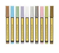 EBTOOLS 10 Colors Metallic Brush Pens for, Rock Painting, Card Making, Scrapbooking, Calligraphy, Versatile Art Markers