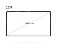 EBTOOLS 100 Inch Portable Foldable Projector Screen 16:9 -Crease for Indoor Outdoor Movies, for Home and Office Use (150 inches)