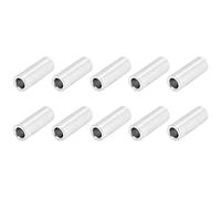 EBTOOLS 10Pcs 6mm Round Aluminum Alloy Spacers Unthreaded Standoff Support Fittings for Machinery and Projects (Length 14mm)