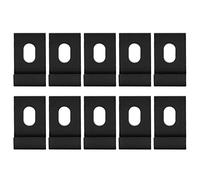 EBTOOLS 10Pcs Aluminum Base Clips for Greenhouses - Wear-, Easy Installation, and Fixture Set in Silver (Black)