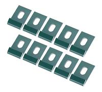 EBTOOLS 10Pcs Aluminum Base Clips for Greenhouses - Wear-, Easy Installation, and Fixture Set in Silver (Green)