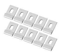 EBTOOLS 10Pcs Aluminum Base Clips for Greenhouses - Wear-, Easy Installation, and Fixture Set in Silver (Silver)