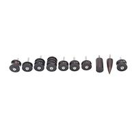 EBTOOLS 10Pcs Leather Burnisher Set Wooden Polishing Tool for Electric Slicker Tips - for Edges and Corners