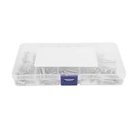 EBTOOLS 12 Sizes Stainless Steel Clevis Pin Assortment Kit, Flat Head T-Shape Round Pins in Convenient Box for Convenient Car Use (96pcs)