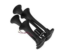 EBTOOLS 135DB Car Horn with Four Trumpets - Metal Speaker for Trucks, Motorcycles & Boats - Easy Installation 12V