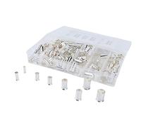EBTOOLS 190pcs Wire Ferrules Kit - 6 Types of Red Copper Crimp Connectors Ideal for Electrical, & Appliance Wiring