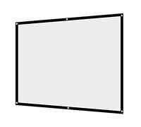 EBTOOLS 1pc Portable Foldable Non-Crease White Projector Curtain Projection Screen 4:3 for Outdoor Cinema and Camping (100 inches)