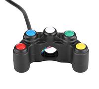 EBTOOLS 22mm Motorcycle 5-in- Switch for Headlight, Brake, Fog Light, Hazard, and Horn Control