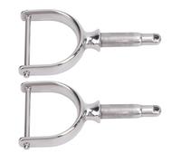 EBTOOLS 2PCS /2 Inch Polished Stainless Steel Oarlocks for Kayaks, Canoes, and Small Boats - Easy Install Rowlocks