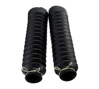 EBTOOLS 2Pcs 42mm Motorcycle Rubber Front Fork Covers with Vent for Look & (Black)