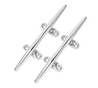 EBTOOLS 2pcs 8in Polished 316 Stainless Steel Dock Cleats for Boats, Yachts, & Watercraft - Duty Tie Down Solution