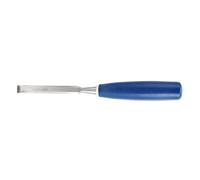 EBTOOLS 2pcs High Hardness Wood Carving Chisel Set with Comfortable Blue Handles for Precise Woodworking, Flat and Slotting Chisels (1/2")