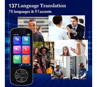 EBTOOLS 3.0-inch IPS Intelligent Language Translator with 1500mAh Battery & 128 Language Support for Easy