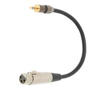 EBTOOLS 3.5mm to XLR Microphone Cable - 1m Male to Female Connector, Dual Mono Output, Compatible with Various Microphones (#1)