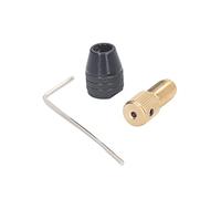 EBTOOLS 3 Jaw Self-Tightening Drill Chuck Set with Brass Spacer Sleeve/Shaft Extender, Hex Wrench, and Versatile Clamping for Electric Tools (2.35mm Hole)