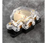 EBTOOLS 3-Way Car Stereo Power Distribution Block Splitter - In 3 Out for Secure and Reliable Power Solutions