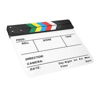 EBTOOLS 30x25CM Film Clapperboard Acrylic Clapstick Photography Props for Directors & Film Productions (Colored whiteboard (PAV1))