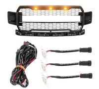 3Pcs Car Grille Light,Grille LED Running Light Daytime Lights Assembly with Harness Replacement for Raptor 2010-2014 2017-up(White Lens White Light)