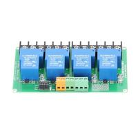 EBTOOLS 4 Channel Relay Module 30A Load Current with Optocoupler Isolation Supports High/Low 5V 12V 24V - Ideal for Automation and Control (5V)