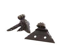 EBTOOLS 4pcs Antique Brass Corner Protectors for Wooden Boxes Jewelry Case Feet Leg Decor