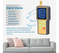 EBTOOLS 5-in- Quality Detector CO2 HCHO TVOC Temp & Humidity Meter with Backlight for Home, Office & Greenhouse Use