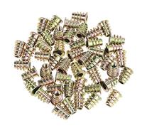 EBTOOLS 50Pcs M5*13Mm Zinc Alloy Hex Drive Head Furniture Nuts Threaded For Wood Insert M5*13Mm M5*13Mm Flat Nuts Parts