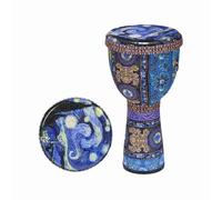 EBTOOLS 8-Inch Lightweight African Hand with Colorful Traditional Patterns - Portable Djembe for & Beginners, Music Lovers (4)
