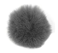EBTOOLS Artificial Fur Lavalier Microphone Wind Muff - Compact Clamp/Holder-On Furry Windscreen for Clear Sound & Noise Reduction (Grey)