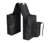 EBTOOLS ATV Saddle Bag with Insulated Cup Holder, Multi- Storage for Motorcycle, Snowmobile, UTV & (Black)