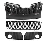 EBTOOLS Black Fog Light Grill,Car Front Black Bumper Hood Lower Grill Fog Light Grills Replacement for GTI MK5 2006-2009,Car Decoration Accessories