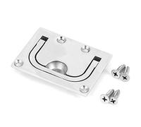 EBTOOLS Boat Flush Lifting Handle, 316 Stainless Steel Hatch Square Pull Handle Marine Flush Lifting Ring Boat Hardware Accessories