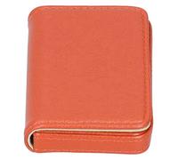 EBTOOLS Business Card Holder with Magnetic Buckle, Portable PU Leather Wallet for 15-20 Cards, Ideal Men and Women, Orange 001# (001#)