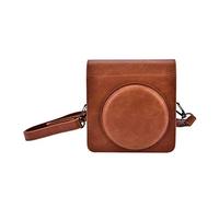 EBTOOLS Camera Bag, Soft PU Leather Protective Case with Shoulder Strap for Fujifilm Instax SQ6, Brown