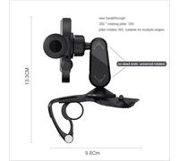 EBTOOLS Car Dashboard Phone Mount Holder 360-Degree Rotation Hands- Clamp with Parking Number Plate