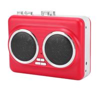 EBTOOLS Cassette Tape Player, Portable Cassette to Mp3 Converter, Built in Speaker, 3.5mm Headphone Jack, Fast Forward and Automatic Rewind, Supports U Disk, USB Card Reader (Red)