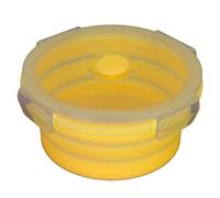 EBTOOLS Collapsible Dog Bowls - Food Grade Silicone and Food Bowl for Small Medium Pets, Portable Travel 500ml Mint Green (Yellow)