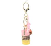 EBTOOLS Colorful Cute Macaroon Tower Keychain Keyring Bag Pendant Car Decoration for (Pink)