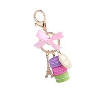 EBTOOLS Colorful Cute Macaroon Tower Keychain Keyring Bag Pendant Car Decoration for (Purple)